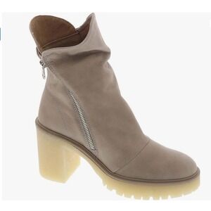 Free People Slouch Ankle Booties Women EU 37.5 Suede Block Heel Boots Spain